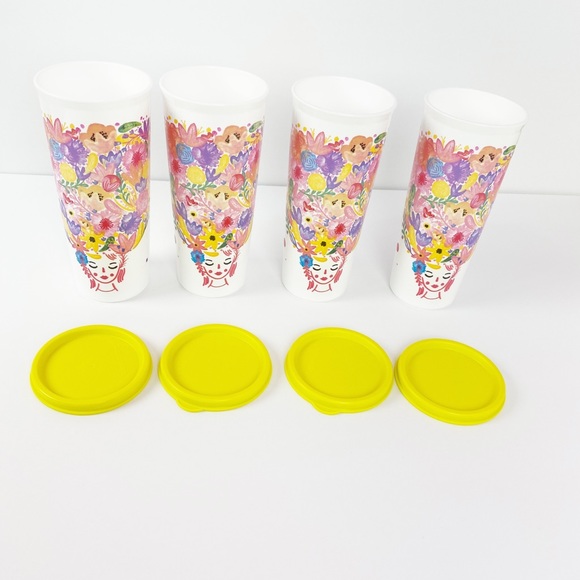 New !!  TupperwAre fanciful floral set - Picture 3 of 3